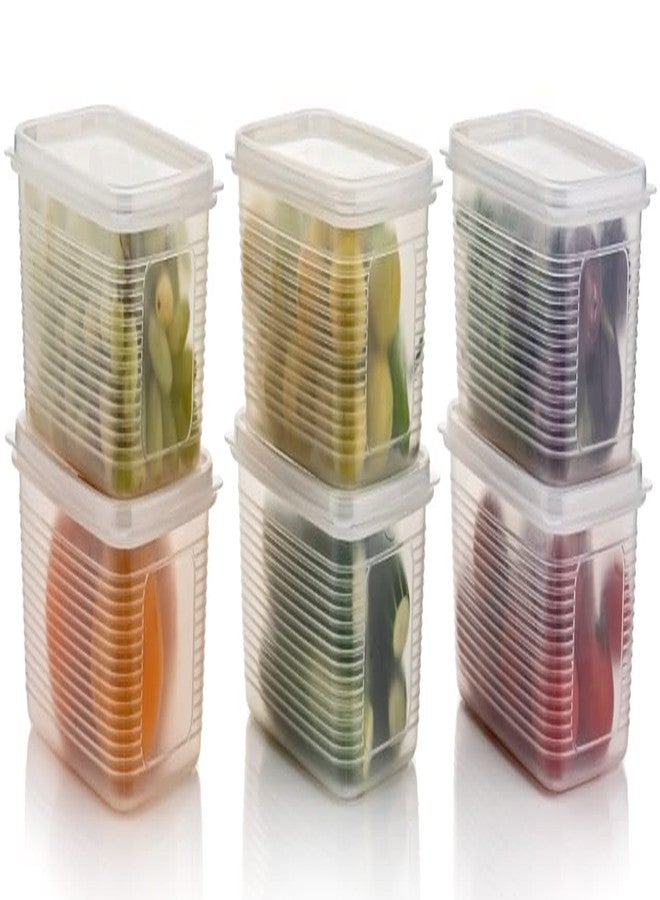 SORATH BPA-Free Plastic Food Storage Containers with Lids Stackable Airtight Boxes for Fridge & Freezer Reusable Organizer Bins for Fruits, Vegetables, Meal Prep & Leftovers (2) - Image 4