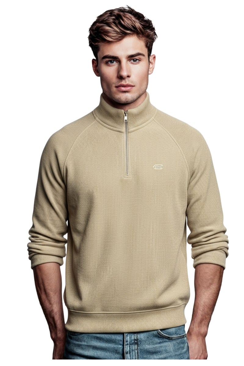 WHITE RABBIT Men’s Half-Zip Ribbed Sweater - Image 2