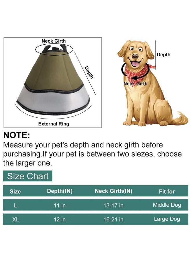 Generic - Soft Dog Cone Collar Breathable Elizabethan Soft Collar, Recovery Collar After Surgery for Large Medium Dogs, Prevent Licking and Touching Comfortable Dog Cone Collar-XL - Image 1