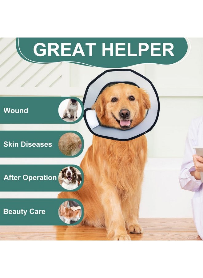 Generic - Soft Dog Cone Collar Breathable Elizabethan Soft Collar, Recovery Collar After Surgery for Large Medium Dogs, Prevent Licking and Touching Comfortable Dog Cone Collar-XL - Image 1
