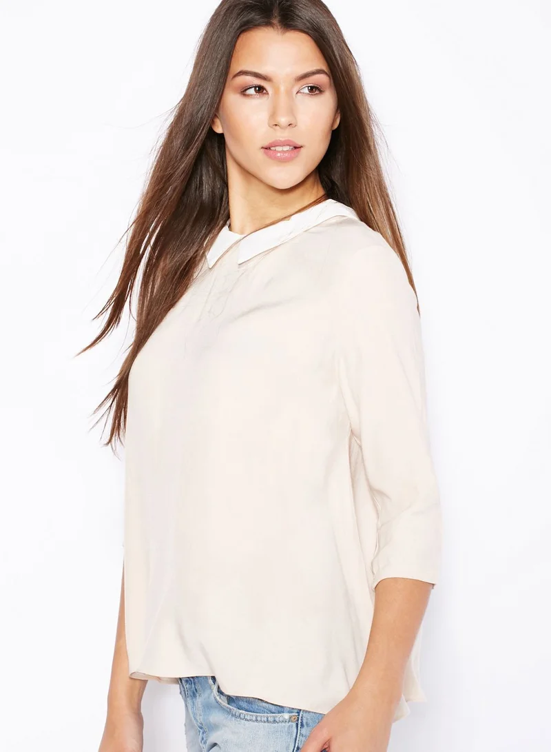 FRNCH Peter Pan Collar Top