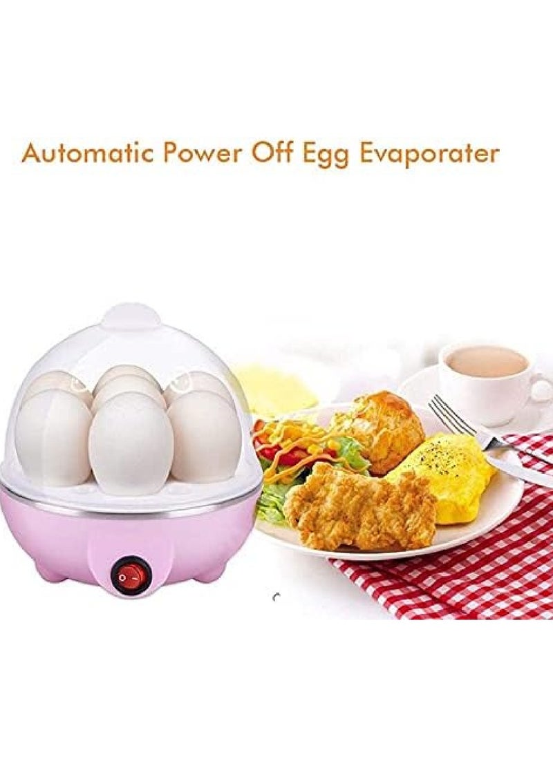 LIXES Electric Egg Cooker, Omelet, Scrambled, Soft, Medium, Hard-Boiled Boiler Cooker with Auto Shut-Off and Buzzer. White/PINK  - Image 4