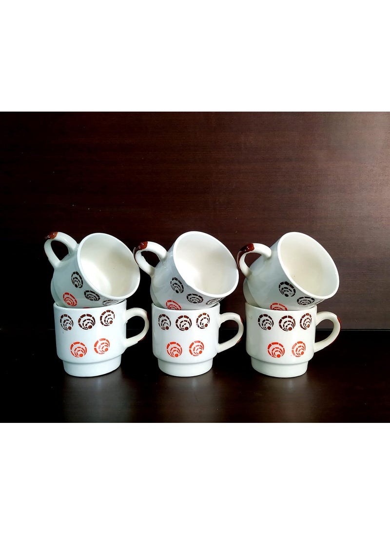 MOODY PANDA MOODY PANDA Set of 6 Cups Cups Set of 6 Tea Cups Ceramic Cups 150ml MPEDesignerCoffee  - Image 2