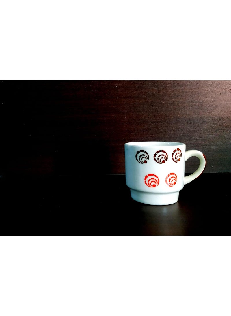 MOODY PANDA MOODY PANDA Set of 6 Cups Cups Set of 6 Tea Cups Ceramic Cups 150ml MPEDesignerCoffee  - Image 4