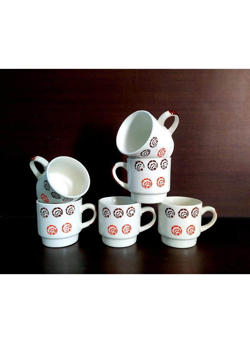 MOODY PANDA MOODY PANDA Set of 6 Cups Cups Set of 6 Tea Cups Ceramic Cups 150ml MPEDesignerCoffee  - Image 1