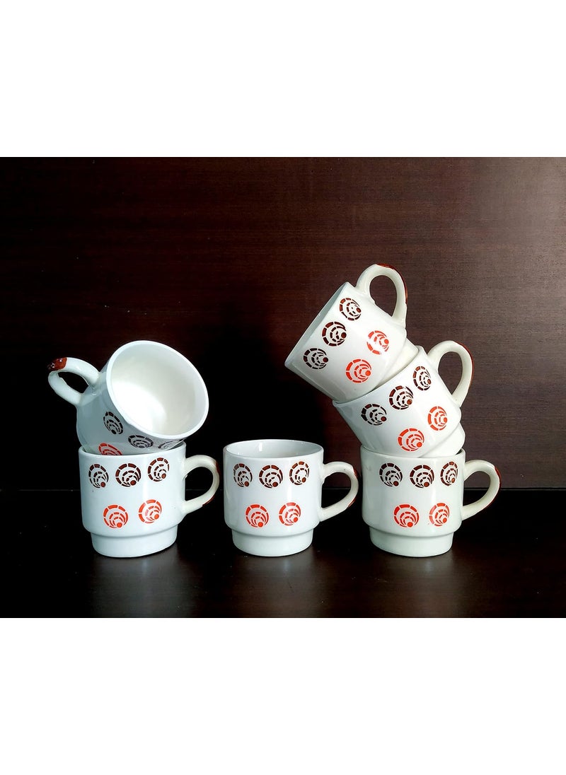 MOODY PANDA MOODY PANDA Set of 6 Cups Cups Set of 6 Tea Cups Ceramic Cups 150ml MPEDesignerCoffee  - Image 3