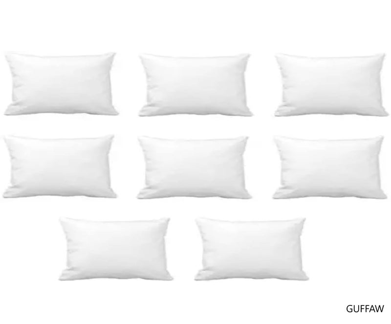 GUFFAW Microfiber Pillow Filler Combo for Bed and Sofa 16x24 inches Pack of 8 - Image 2