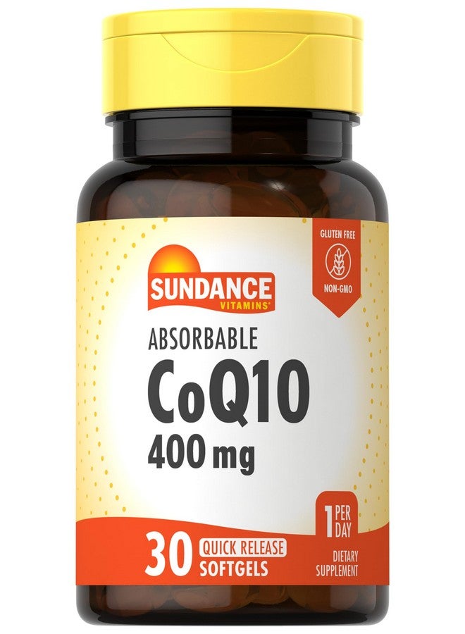 Sundance ساندانس CoQ10 | 400 ملغ | 30 كبسولة لينة | مع مستخلص الفلفل الأسود | مكمل غير معدل وراثيًا وخالي من الغلوتين - Image 1