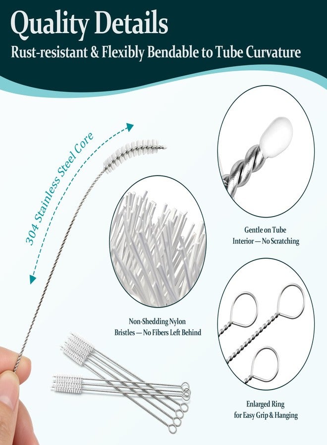 ZXMOBY 50 Pcs Tracheostomy Cleaning Brushes, 7.8 Inch Bendable Trach Tube Brush with Nylon Bristles (10mm/0.3in Diameter) for Tracheostomy Supplies Cleaning Pipe, and Tubes - Image 3