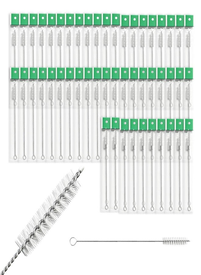 ZXMOBY 50 Pcs Tracheostomy Cleaning Brushes, 7.8 Inch Bendable Trach Tube Brush with Nylon Bristles (10mm/0.3in Diameter) for Tracheostomy Supplies Cleaning Pipe, and Tubes - Image 1