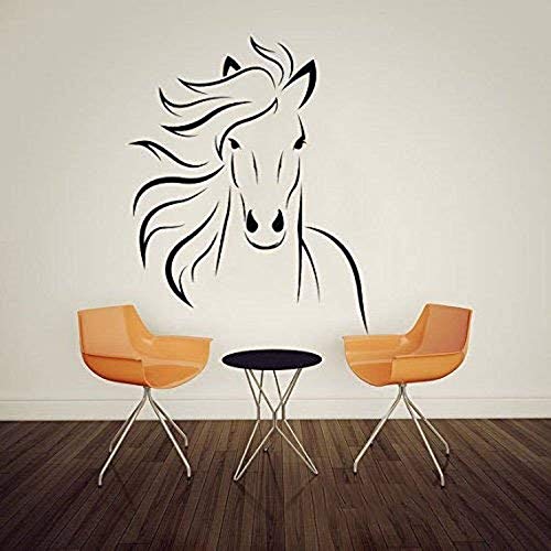 BooDecal Mustang Horse Silhouette Wall Decals Murals Stickers Decorations for Bedroom Kids Room Playroom 22 inches x 27.5 inches - Image 2