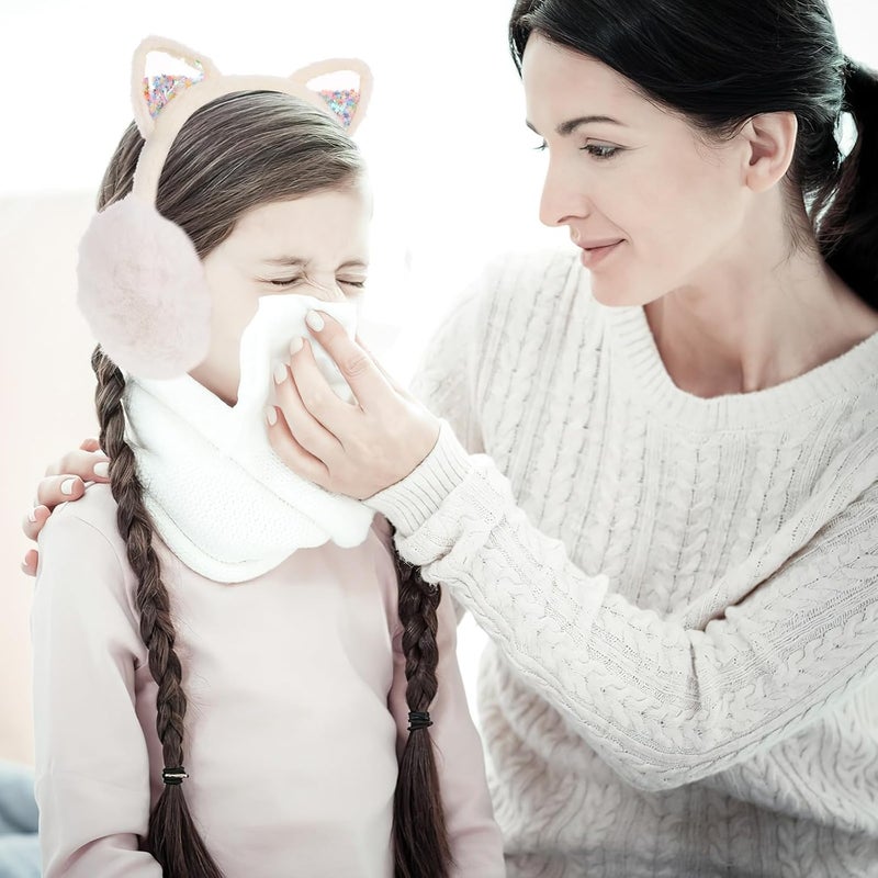 Winter Earmuffs with Foldable Plush Kitten Ears, White Soft Ear Warmers and Boys Outdoor Cold Weather Protection - Image 4