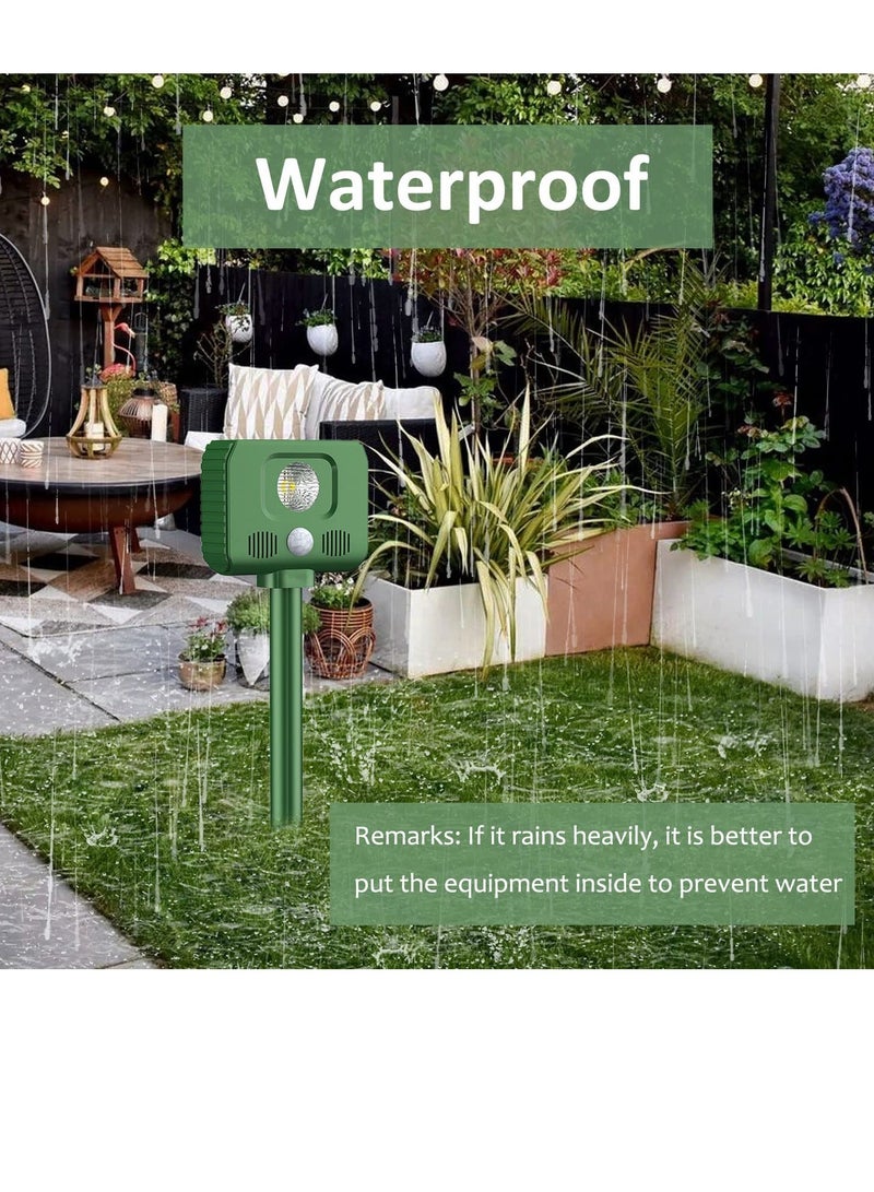 Excefore Ultrasonic Animal Repellent, Waterproof Outdoor Animal Repeller Motion Sensor, Cat Repellant Garden, Ultrasonic Dog Repellent, with Solar Battery, for Squirrels Cats Dogs Rats - Image 2