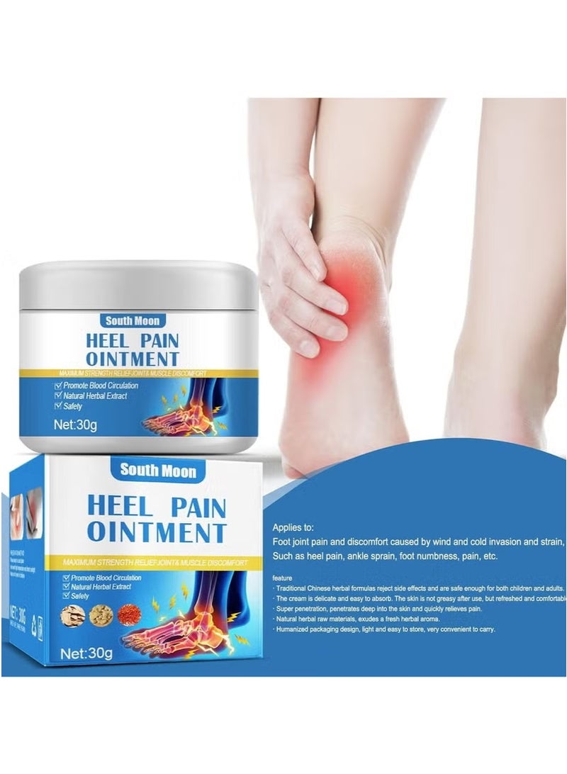 South Moon Heel Pain Relief Ointment – Fast-Acting Herbal Formula for Cracked Heels, Heel Spurs, Plantar Fasciitis, Foot Pain & Inflammation – 30g - Image 3