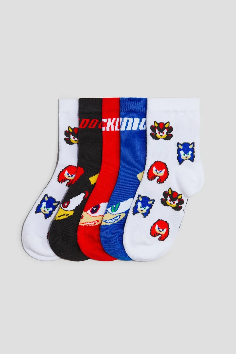 اتش اند ام جوارب منقوشة - عبوّة من 5 قطع