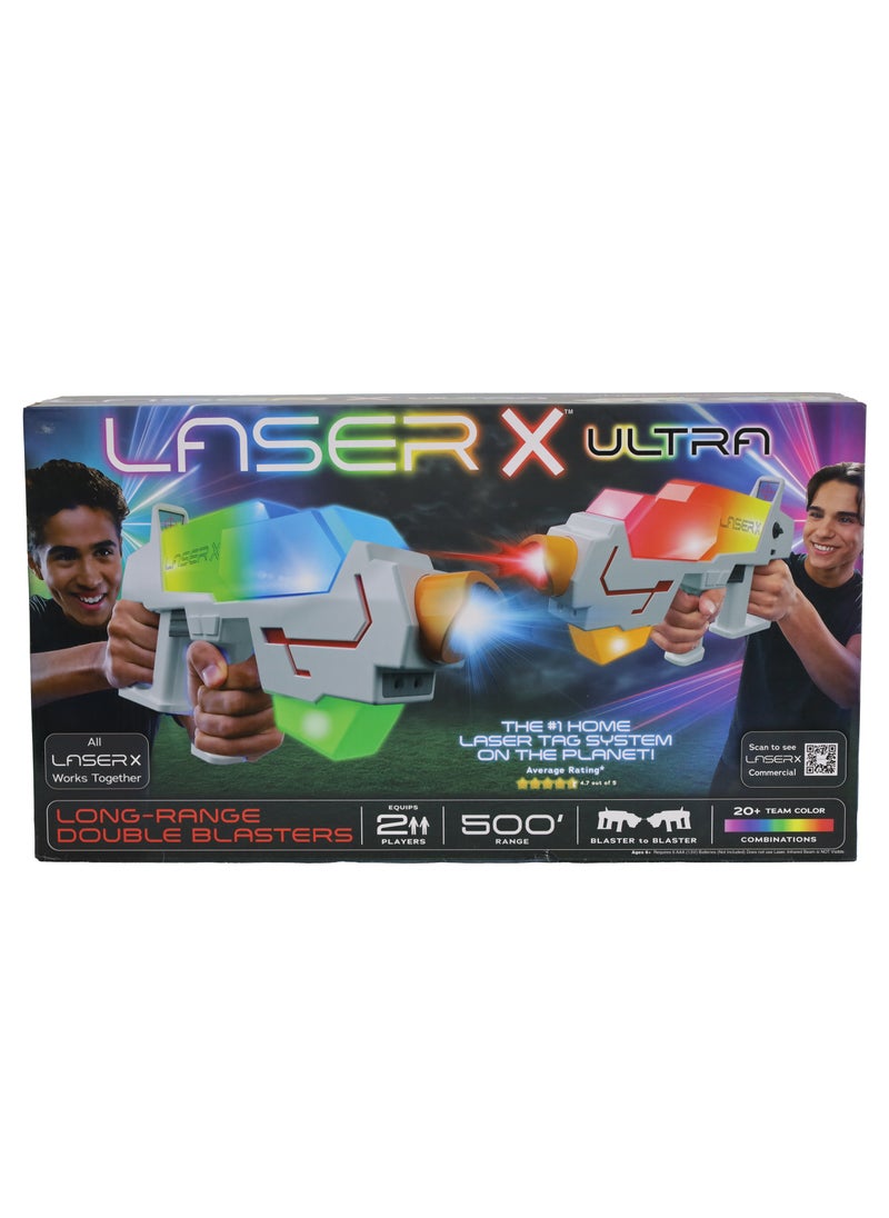 Laser X - Laser X Ultra Long Range Blasters, Battery Operated | Blast up to 500 Feet Range!  | Laser Blaster | Action Game | Interactive Game | Reflex Game | Laser Gaming | Multi Player Game | Gift For Kids and Adults - Image 1