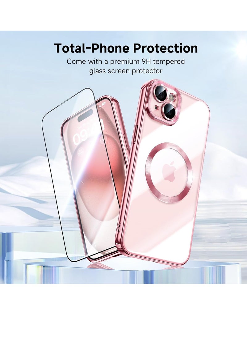 ELTRAZONE Pink iPhone 15 Case – Integrated Camera Lens Protection, Military Grade Drop Protection, TOP N56 Magnets, MagSafe Compatible - Image 2