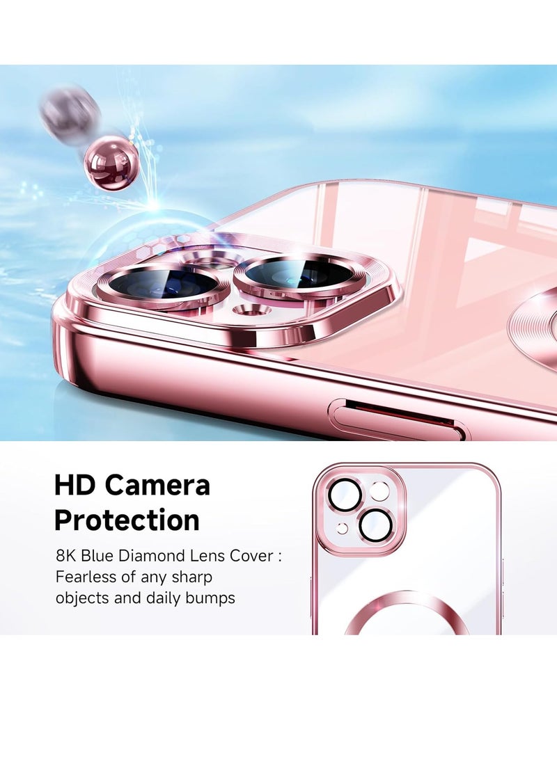 ELTRAZONE Pink iPhone 15 Case – Integrated Camera Lens Protection, Military Grade Drop Protection, TOP N56 Magnets, MagSafe Compatible - Image 3