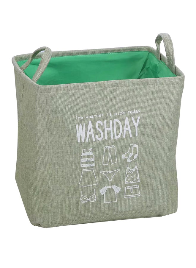 Foldable Laundry Basket Linen green 38*36.7*26cm - Image 1