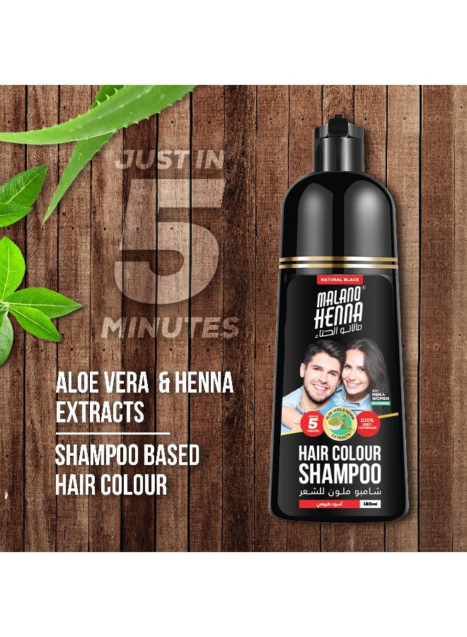 BSY Malano Henna Hair Color – Natural Black – 180Ml - Image 2