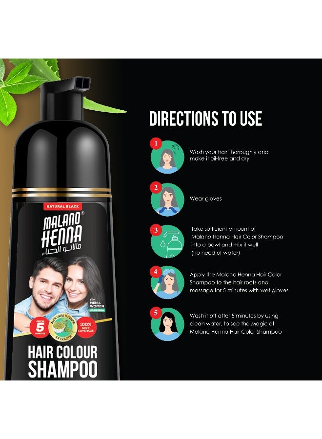 BSY Malano Henna Hair Color – Natural Black – 180Ml - Image 3