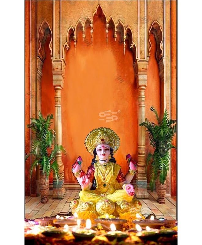 S2S قماش خلفية شجرة قوس أنيق لتزيين البوجا التقليدي، قماش تزيين خلفية | قماش ستارة لجميع المهرجانات والفعاليات والمناسبات - (5 × 8 أقدام) (شجرة قوس) - Image 2