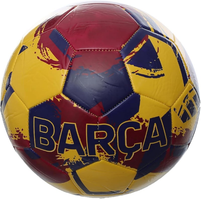 Minsa Barcelona Fully Stitched Football, Multicolor