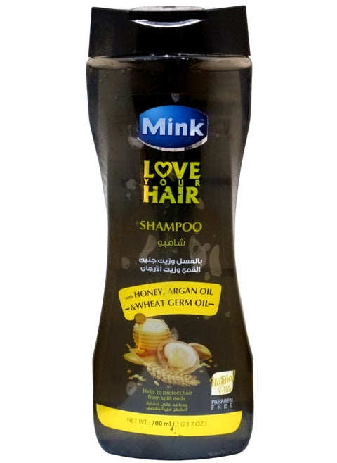 Mink Shampoo Honey & Wheat Germ Argan Oil 700 ML