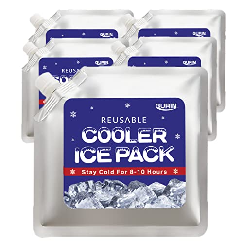 GURIN Reusable Ice Packs for Lunch Box, Bag, or Backpack Coolers - Cold Up to 8-12 Hours Long Lasting for Camping Picnic, Outdoor Activities, Food Delivery - Pack of 5 - Image 1