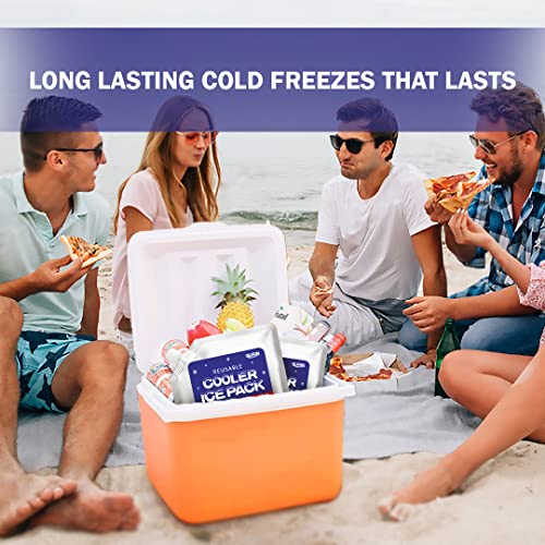 GURIN Reusable Ice Packs for Lunch Box, Bag, or Backpack Coolers - Cold Up to 8-12 Hours Long Lasting for Camping Picnic, Outdoor Activities, Food Delivery - Pack of 5 - Image 4