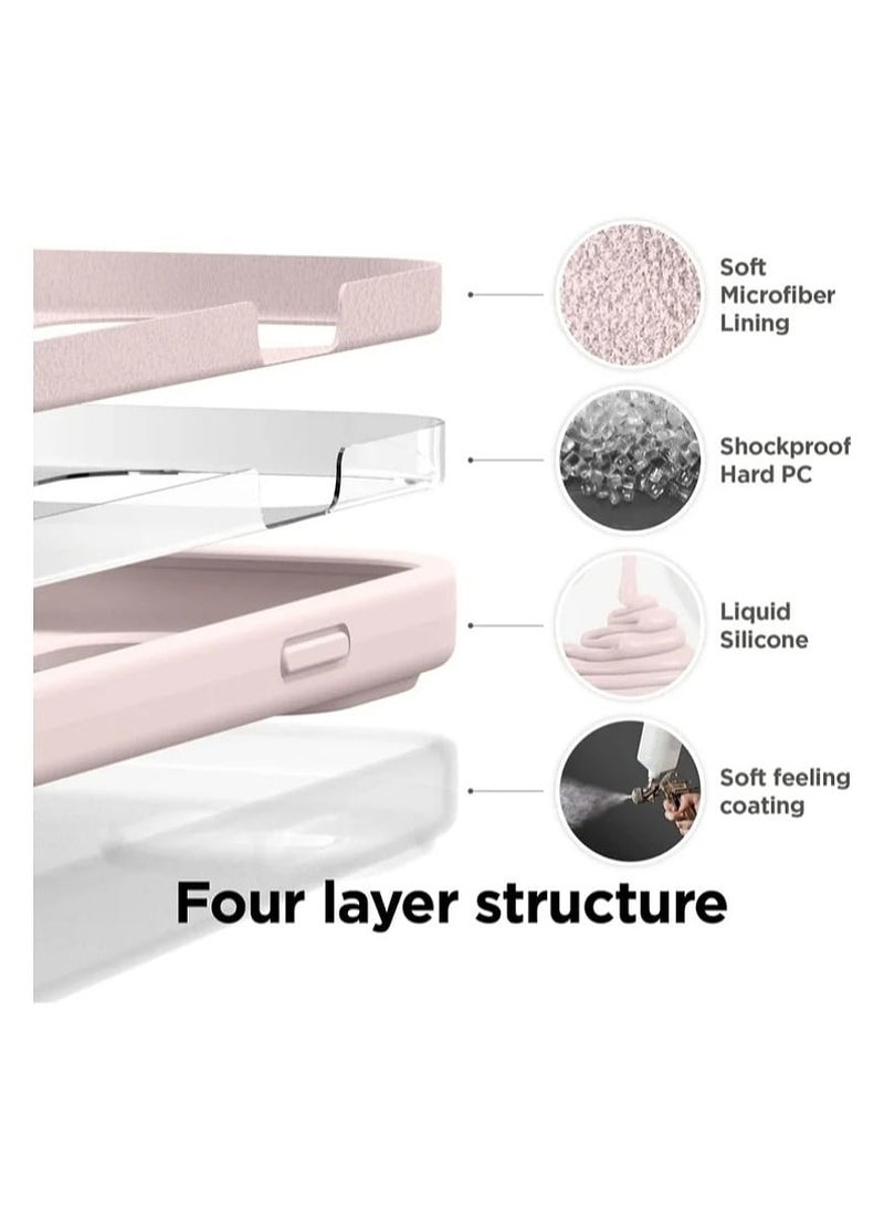 Generic - Silicone Case Cover Full Covered Anti Scratch Shockproof  For Apple iPhone 15 Pro Max (Pink) - Image 1
