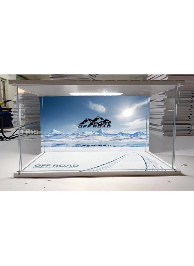 Generic - Adaptation 1:32/car Model Ornaments Car Model Display Scene Simulation Base Dust Cover Wholesale-Color:(Ice And Snow Scene) - Image 1