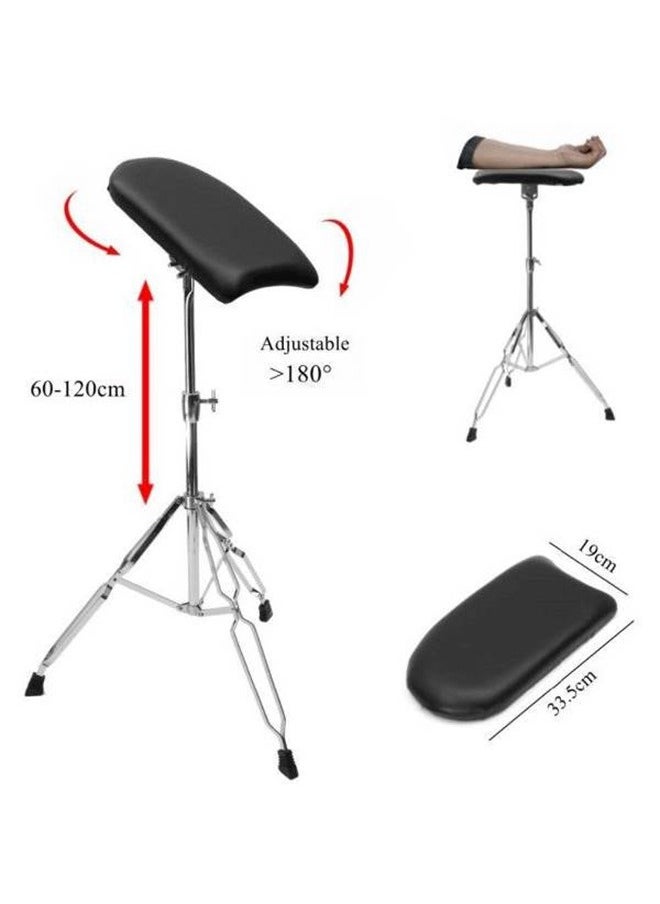Tattoo Shelf Bracket Rest Stand Silver/Black