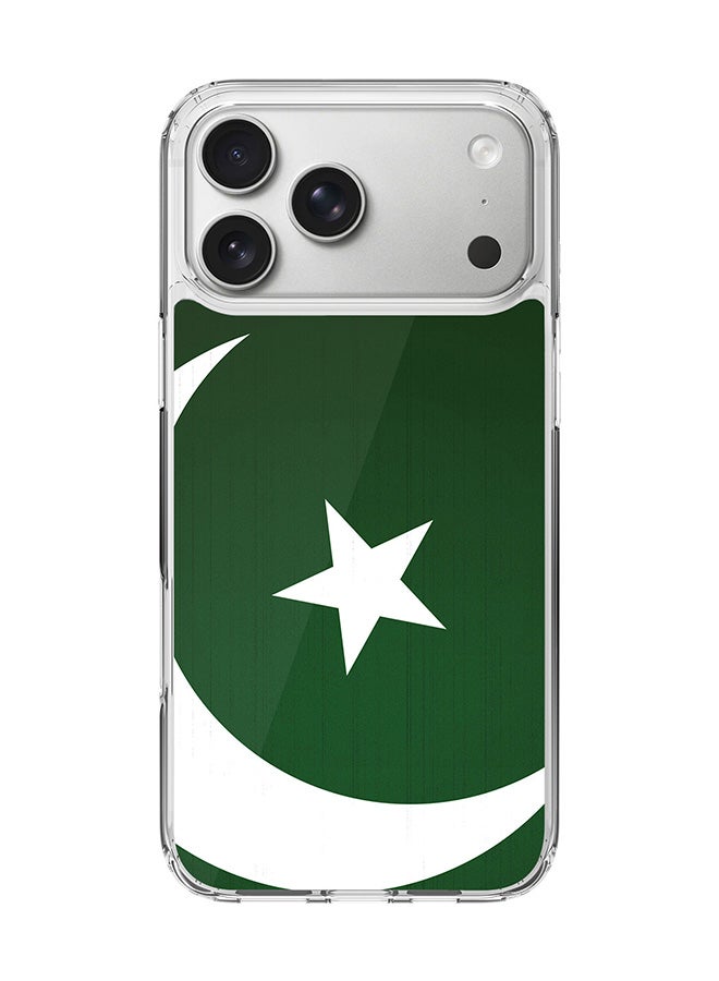 Stylizedd Classic Clear MagSafe Case for iPhone 17 Pro Max , Hybrid Soft Case Flexible Edges Anti Drop TPU PC Gel Thin Transparent Cover [ Designed for iPhone 17 Pro Max ] - Flag Of Pakistan Full Print