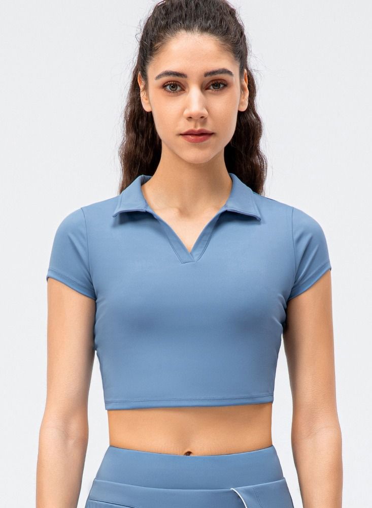 Loquat Ladies Running Yoga T-shirt Short Sleeves  - Image 1