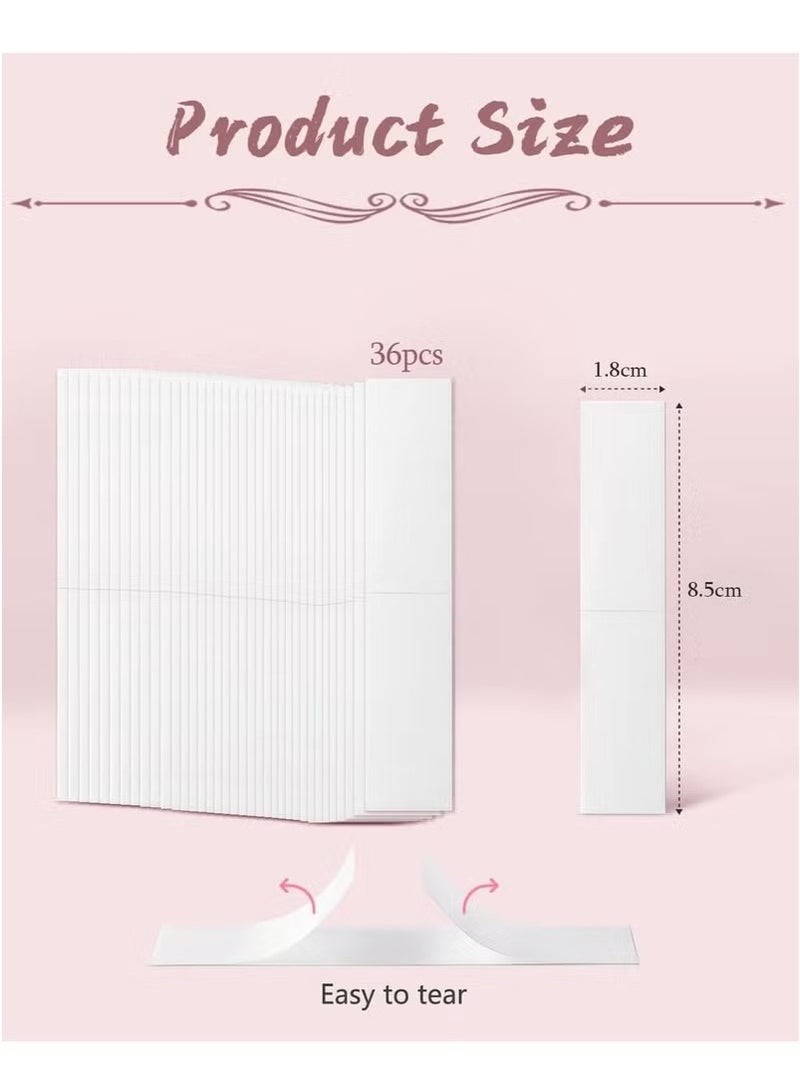 Generic 36 Pieces Waterproof Double-Sided Lingerie Tape for Securing Dresses and Bras, Clear and Transparent.  - Image 2
