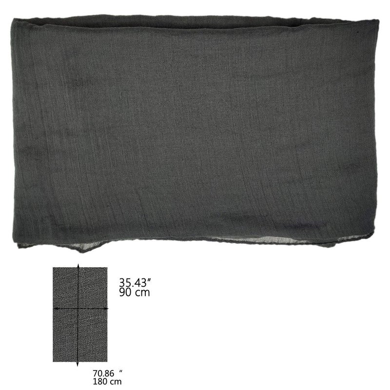 woogwin Women's Cotton Scarves Lady Light Soft Fashion Solid Scarf Wrap Shawl(One Size,Darkgrey) - Image 4
