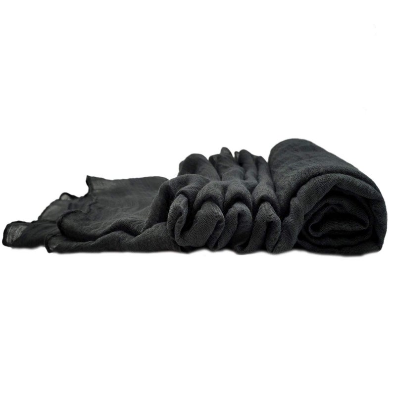 woogwin Women's Cotton Scarves Lady Light Soft Fashion Solid Scarf Wrap Shawl(One Size,Darkgrey) - Image 3