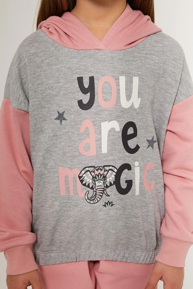 RolyPoly Rolypoly Star Gray Girl's Tracksuit Set