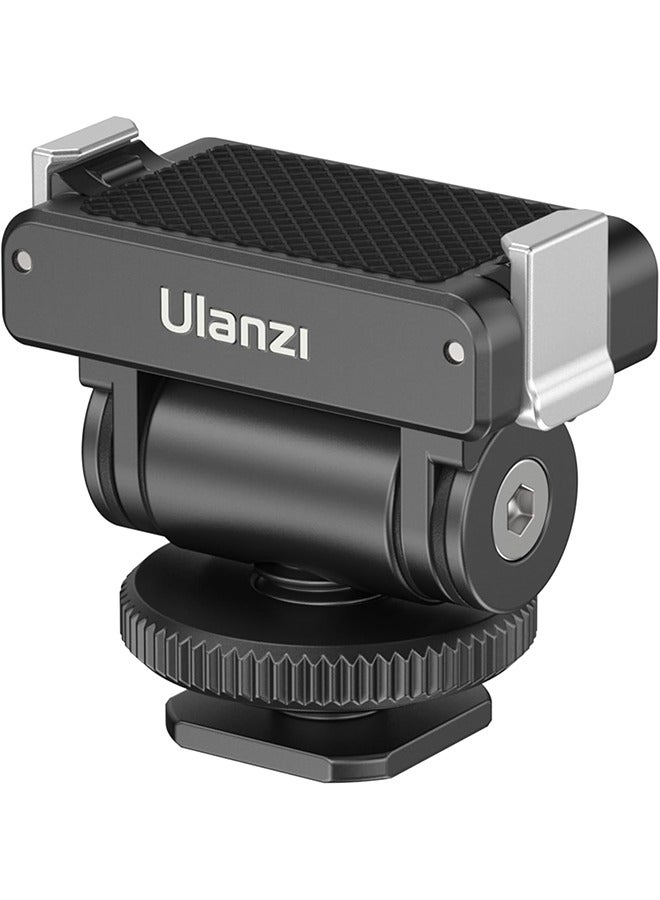 ULANZI CA22 Hot Shoe Cold Shoe Adapter Mount with 1/4'' Mount, Magnetic Quick Mount, 180° Tilt Adjustable, Universal Camera Accessory for DJI OSMO Action 3/4 - Image 1