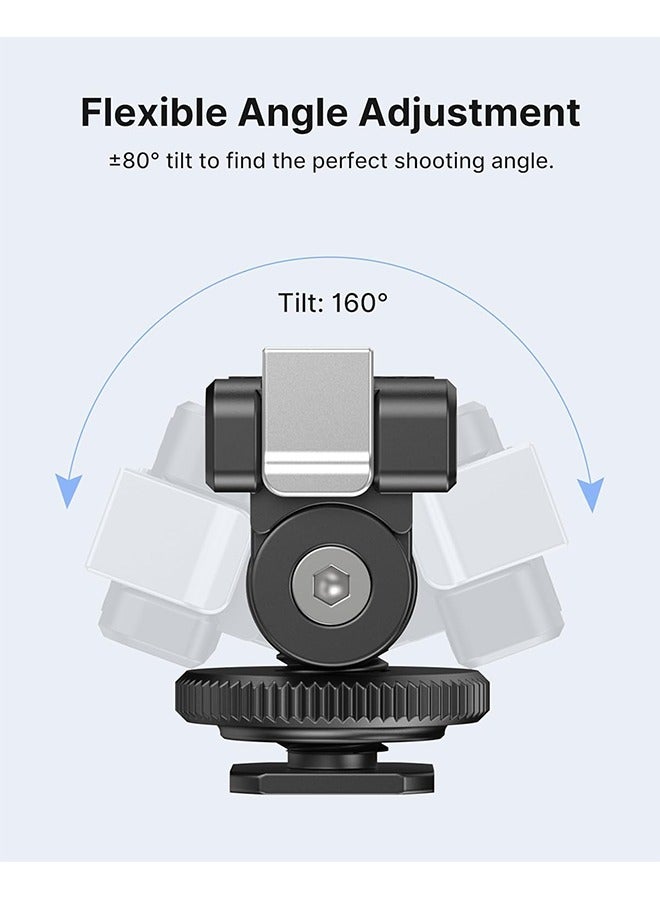 ULANZI CA22 Hot Shoe Cold Shoe Adapter Mount with 1/4'' Mount, Magnetic Quick Mount, 180° Tilt Adjustable, Universal Camera Accessory for DJI OSMO Action 3/4 - Image 5