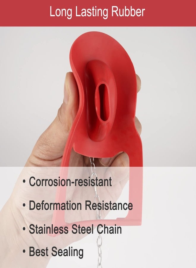 Hibbent 2 Inch Toilet Flapper Replacement Compatible with Kohler Hinge-style parts 84995 and 1000490 Toilet Flapper, High Performance with Stainless Chain, Easy to Install - Image 2