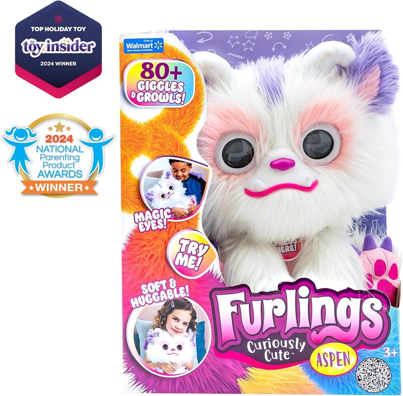 Furlings Aspen Cuddly Yeti Interactive Toy for Children, Plush Toy, Unisex, 3+ Years, Christmas - Image 5
