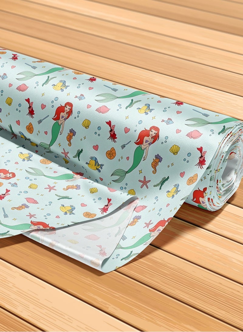 Vellato Al Lail Aramny Silk Fabric By The Yard Light Blue Red Mermaids Fish Jalabiya Makhweer Dressmaking 58 Inches Width - Image 5