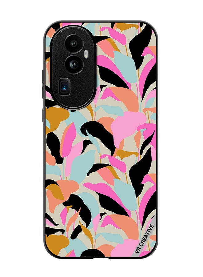 VR CREATIVE Protective Case Cover For Oppo Reno 10 Pro Plus Elegant Botanical Leaves Abstract Seamless Pattern Design Multicolour - Image 1