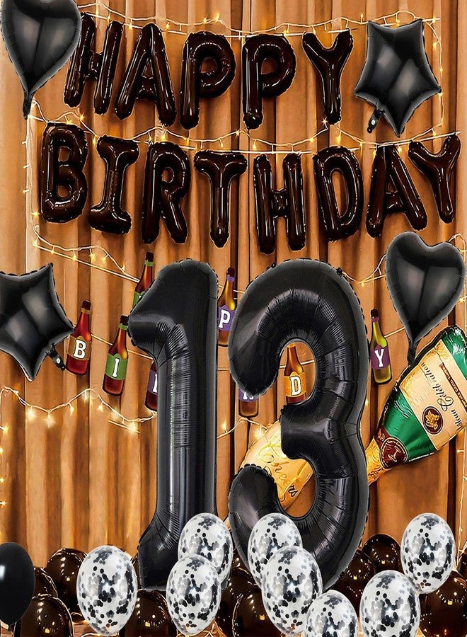 WEIKA 40 Inch Black Foil Mylar Balloon | 13th Birthday Decorations for Girls And Boys | 13 Birthday Balloon for Girls And Boys | 13th Anniversary Decoration | Birthday Party | Wedding - Image 5