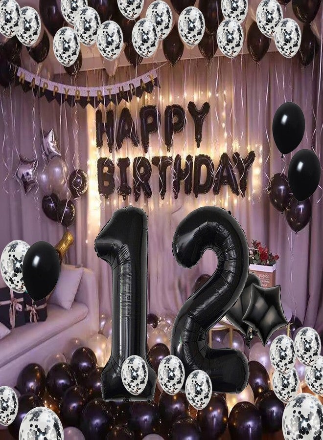 WEIKA 40 Inch Black Foil Mylar Balloon | 13th Birthday Decorations for Girls And Boys | 13 Birthday Balloon for Girls And Boys | 13th Anniversary Decoration | Birthday Party | Wedding - Image 4