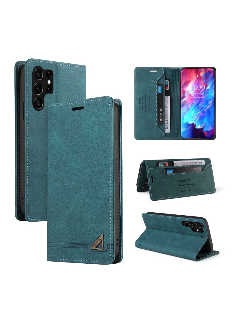 Suteni Magnetic Flip Cover Card Slots Leather Phone Case for Samsung - Image 3