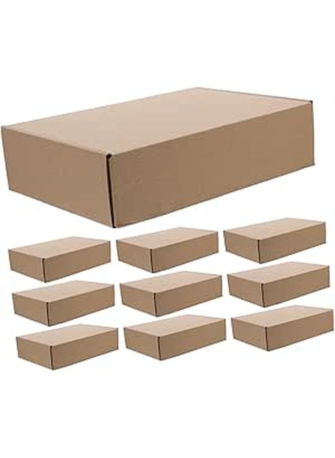Brown Kraft Cardboard Shipping Boxes 10pcs Quick Assembly For Crafts Storage - Image 1