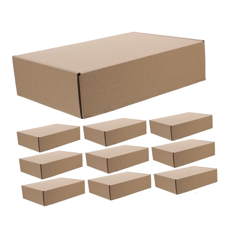 Brown Kraft Cardboard Shipping Boxes 10pcs Quick Assembly For Crafts Storage - Image 2